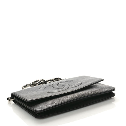 Chanel Caviar Timeless CC Wallet On Chain WOC Black 4 of 10