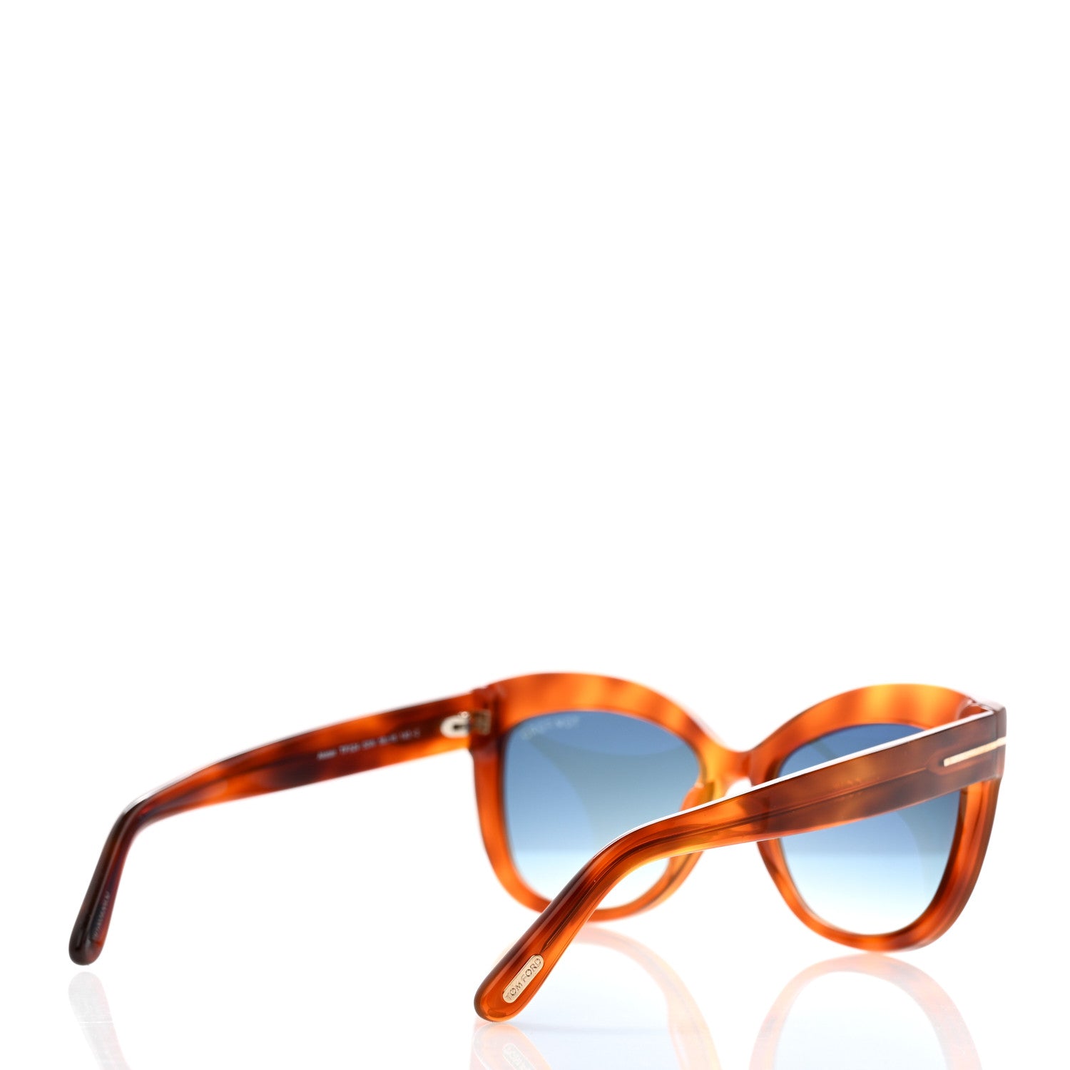 Tom Ford Acetate Alistair Cat Eye Sunglasses TF524 Honey 4 of 8