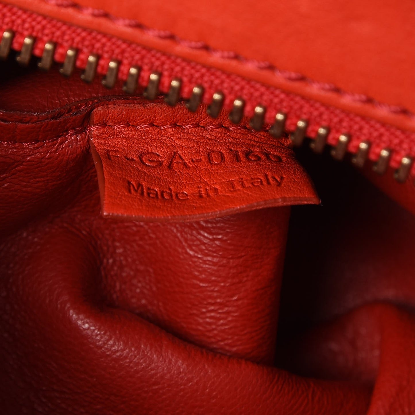 Pebbled Calfskin Mini Luggage Red