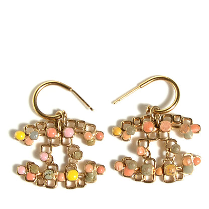 Chanel Enamel CC Dangle Earrings Gold 4 of 5