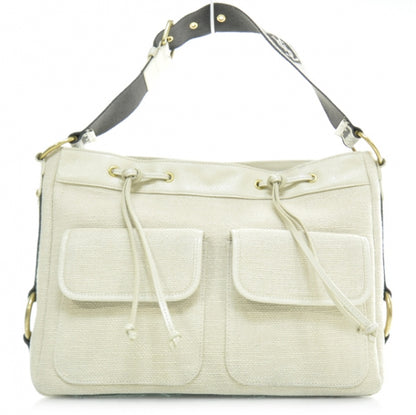 Saint Laurent Canvas Drawstring Shoulder Bag 1 of 10