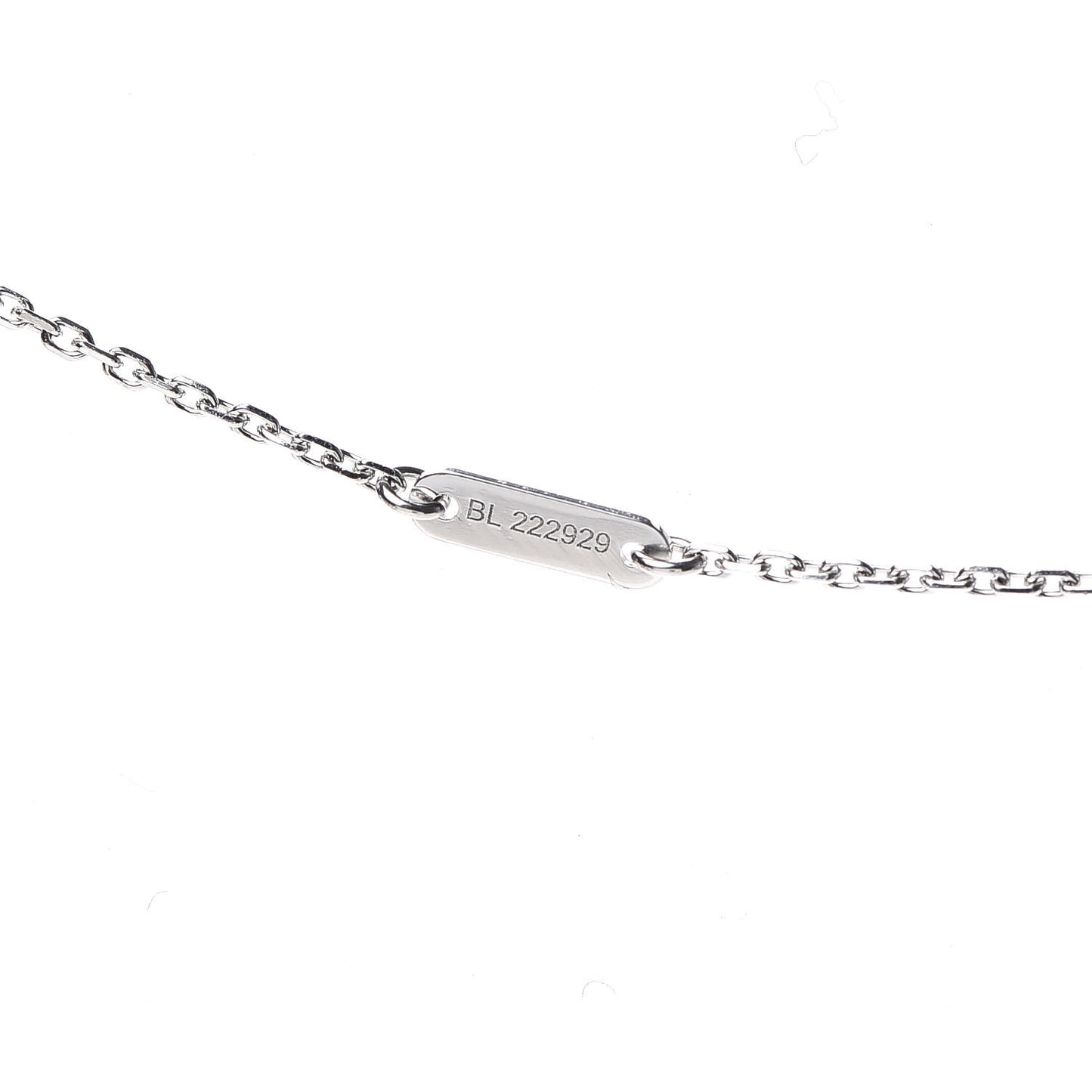 18K White Gold Turquoise Sweet Alhambra Butterfly Pendant Necklace