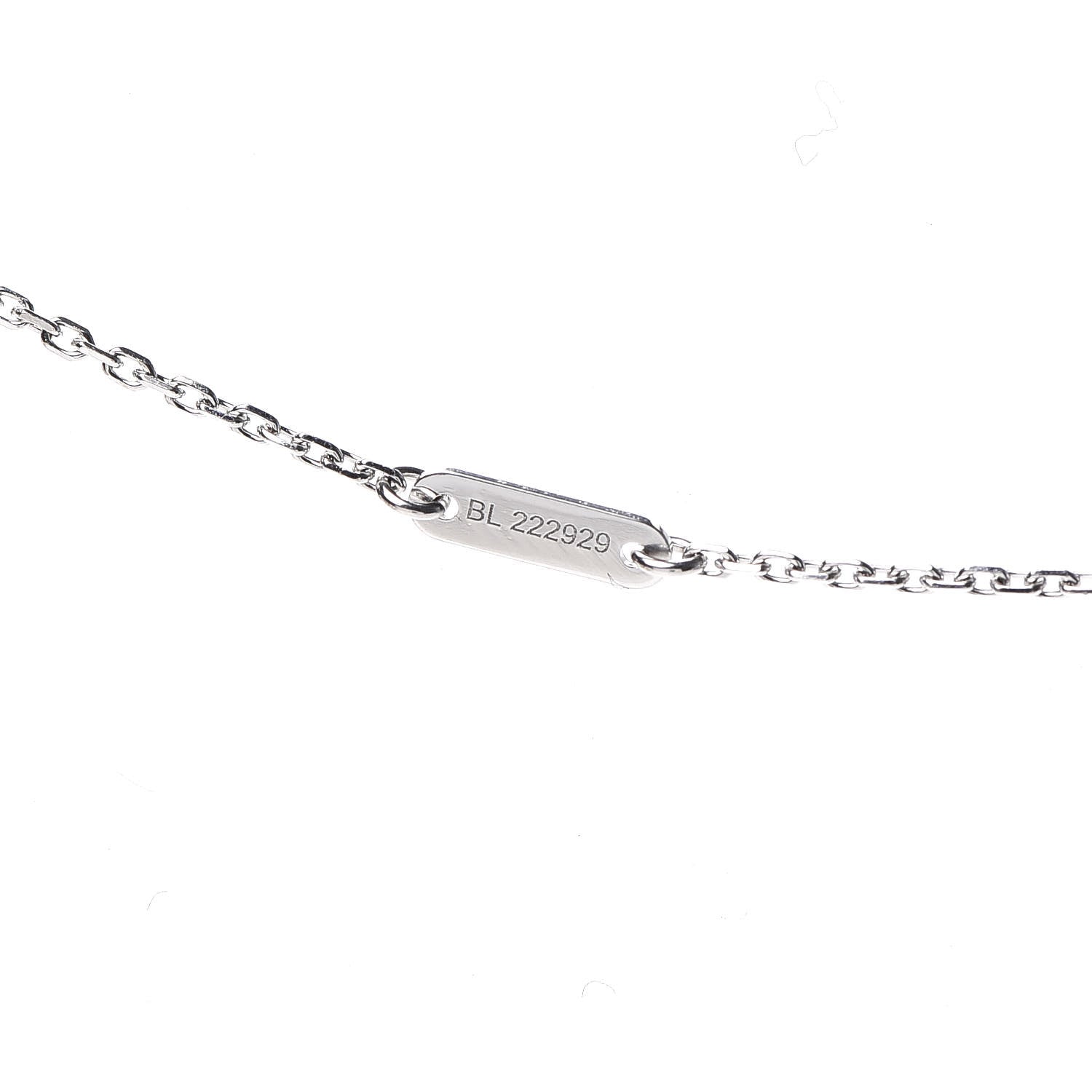 Van Cleef & Arpels 18K White Gold Turquoise Sweet Alhambra Butterfly Pendant Necklace 5 of 6