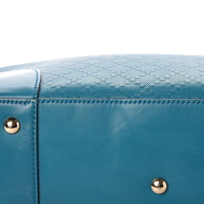 Gucci Calfskin Bright Diamante Top Handle Bag Deep Cobalt 17 of 21