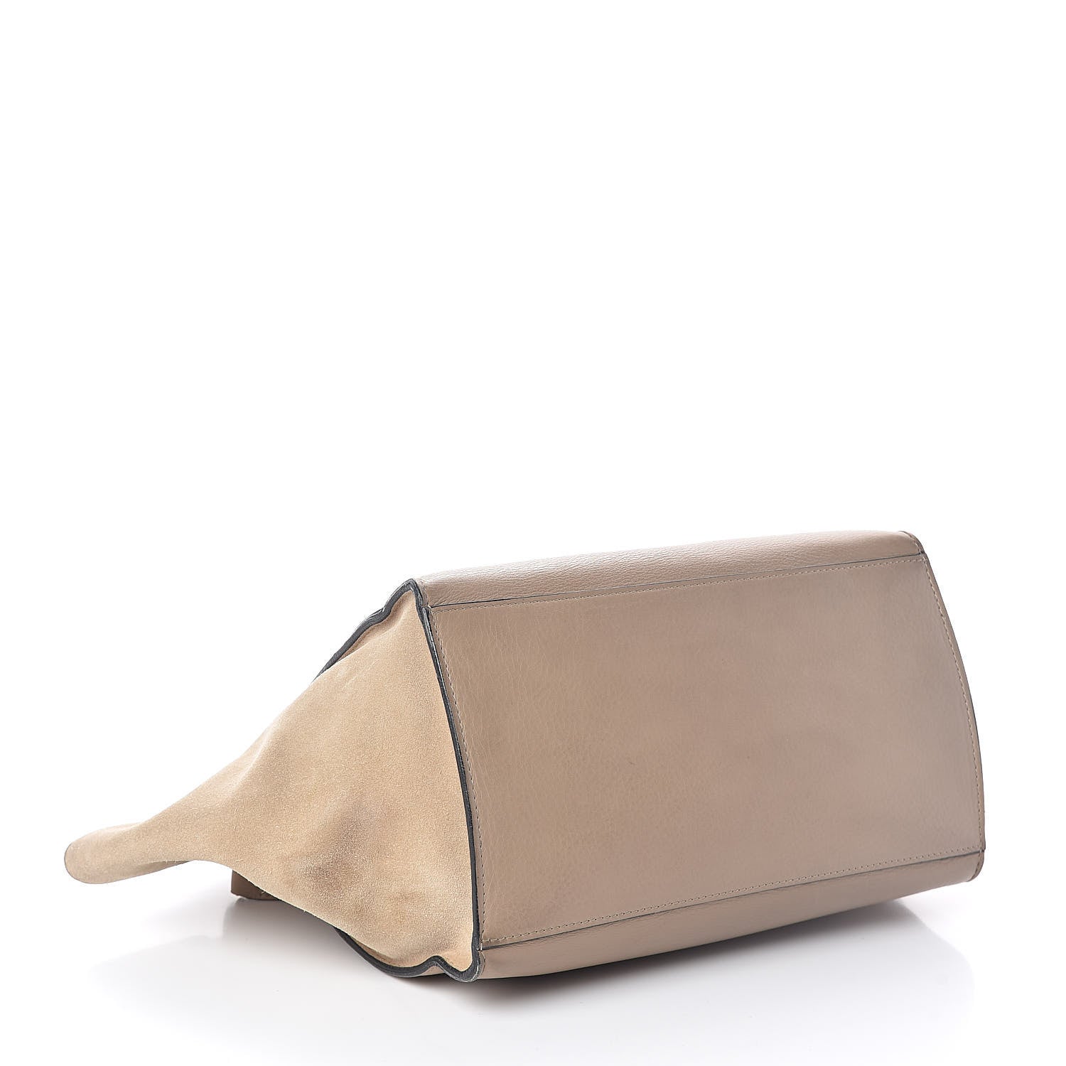 Celine Drummed Calfskin Suede Medium Trapeze Dune 4 of 10
