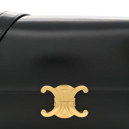Celine Shiny Calfskin Medium Triomphe Black 9 of 15