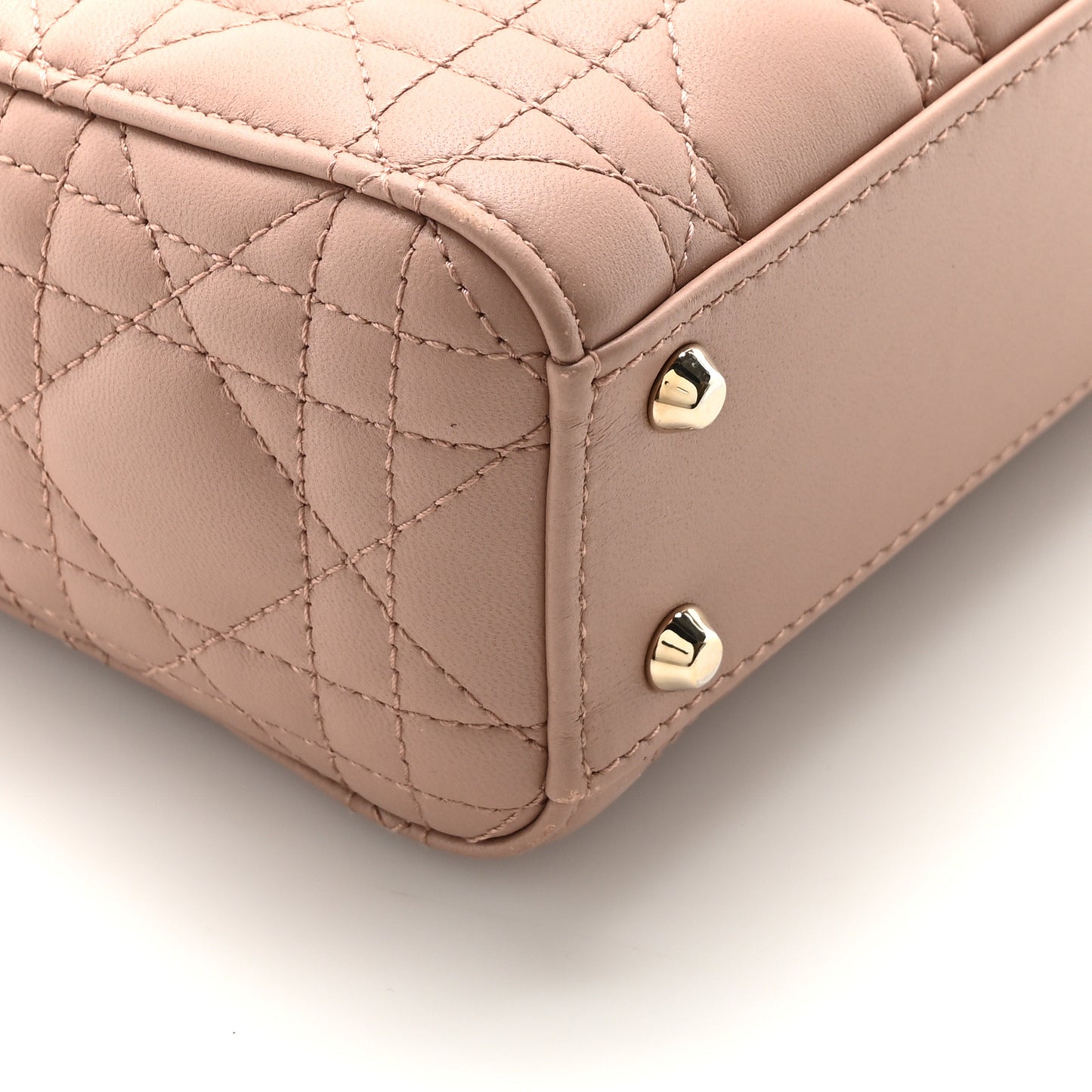 Lambskin Cannage Mini Lady Dior Blush
