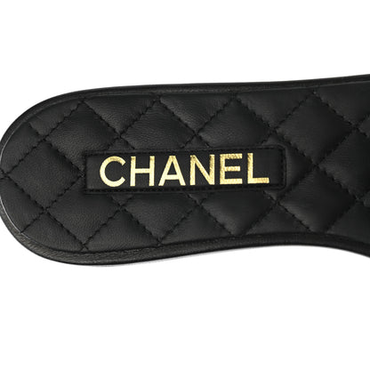 Chanel Lambskin Quilted CC Turnlock Sandals 40 Black 7 of 9