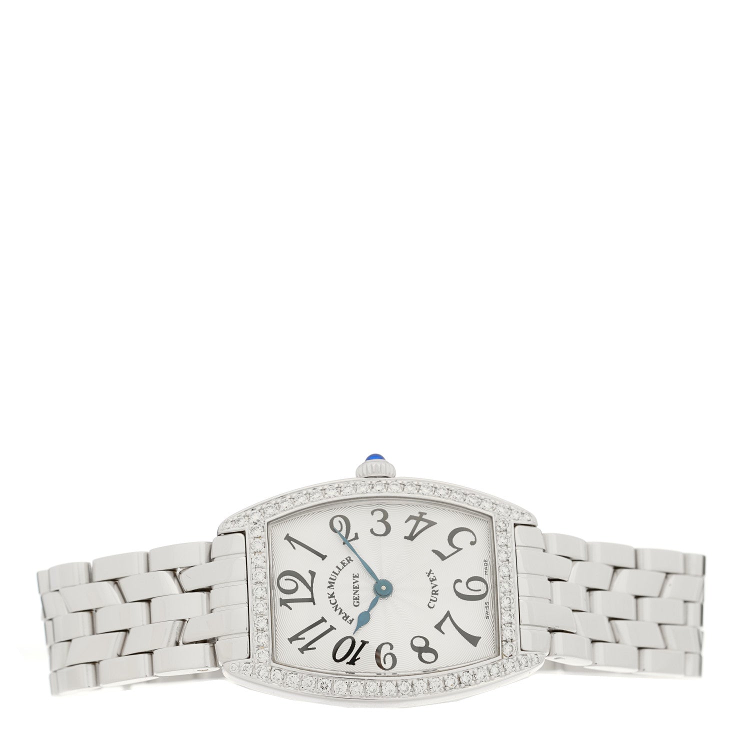 Franck Muller Stainless Steel Diamond Bezel 25mm Cintree Curvex Quartz Watch 1752QZDP 2 of 5