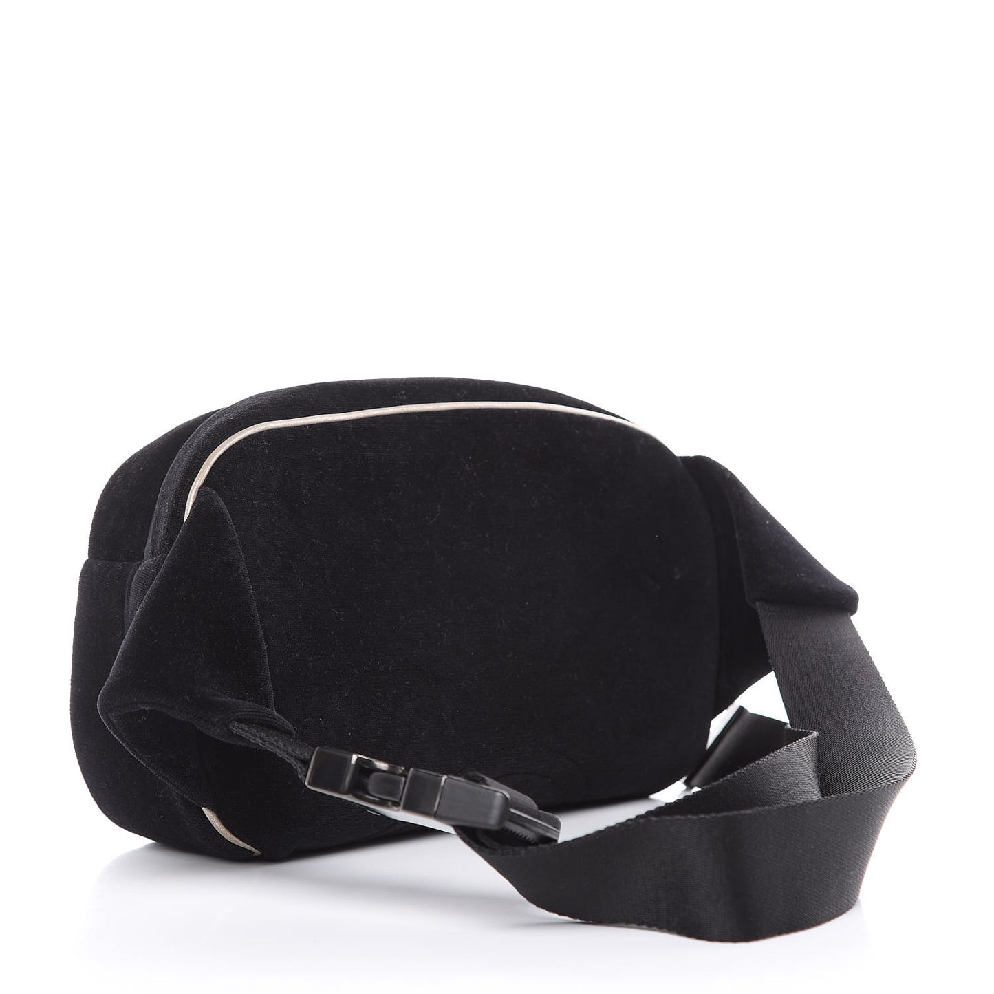 Velvet Quilted Coco Neige Waist Bag Black