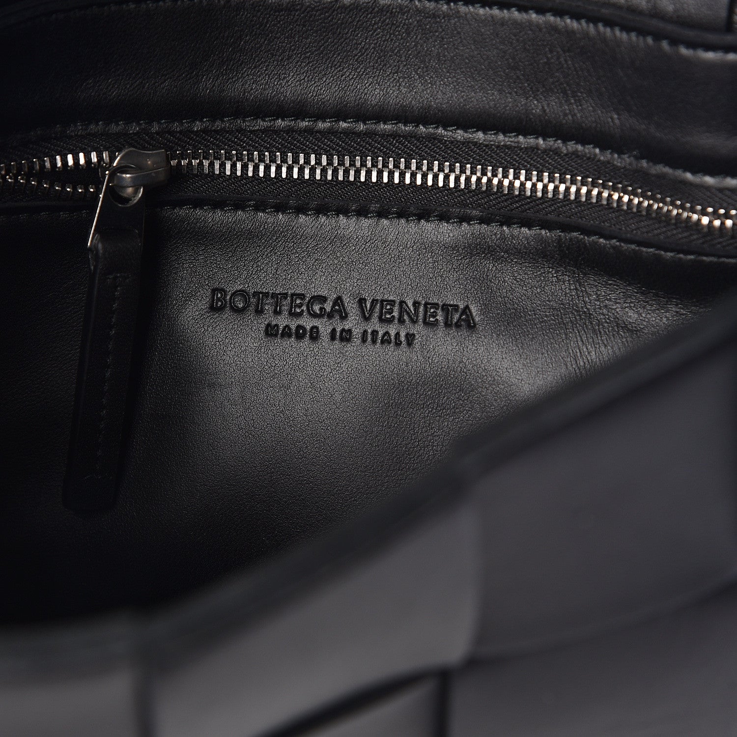 Bottega Veneta Lambskin Maxi Intrecciato Cassette Crossbody Bag Black 6 of 9