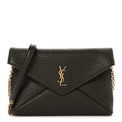 Saint Laurent Grained Lambskin Small Cassandre Chain Pouch Light Musk 1 of 10