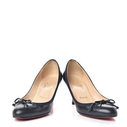 Christian Louboutin Nappa Grosgrain Netmi 70 Pumps 36.5 Navy 6 of 16