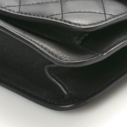 Chanel Grained Calfskin Quilted Small CC Box Top Handle Flap Black 9 of 10