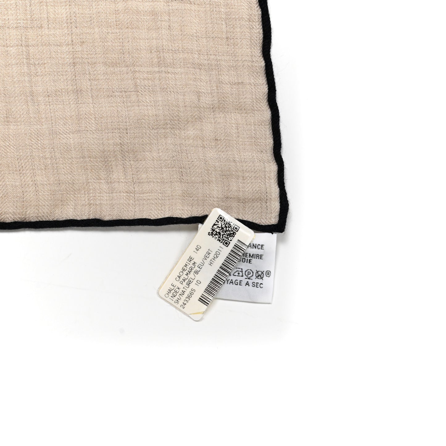 Cashmere Silk Index Palmarum Finesse Shawl 140 Naturel Bleu