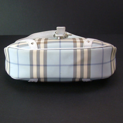 Burberry Bluebell Check Plaid Hobo Blue 5 of 11
