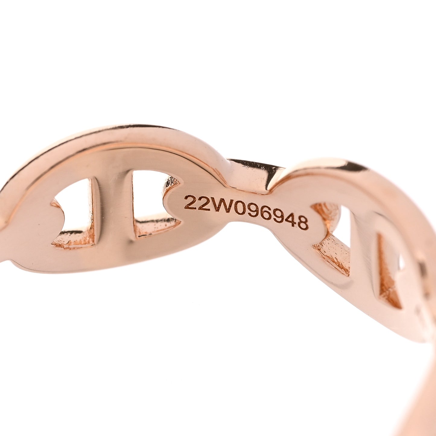 18K Rose Gold PM Chaine D'Ancre Enchainee Ring 52 6