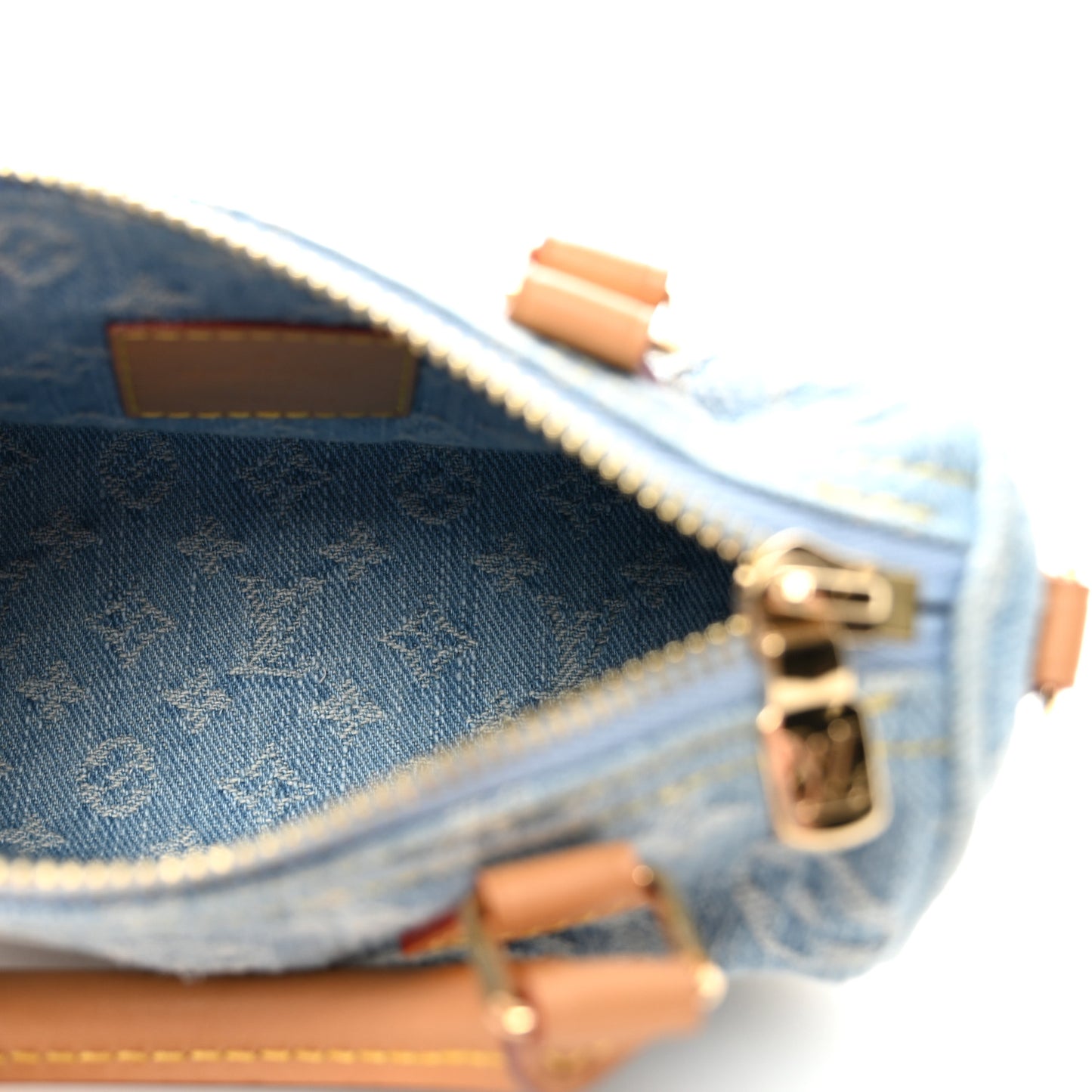Monogram Denim Nano Speedy Sky Blue