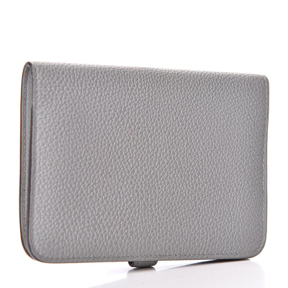 Hermes Togo Dogon Compact Wallet Bleu Glacier 3 of 10