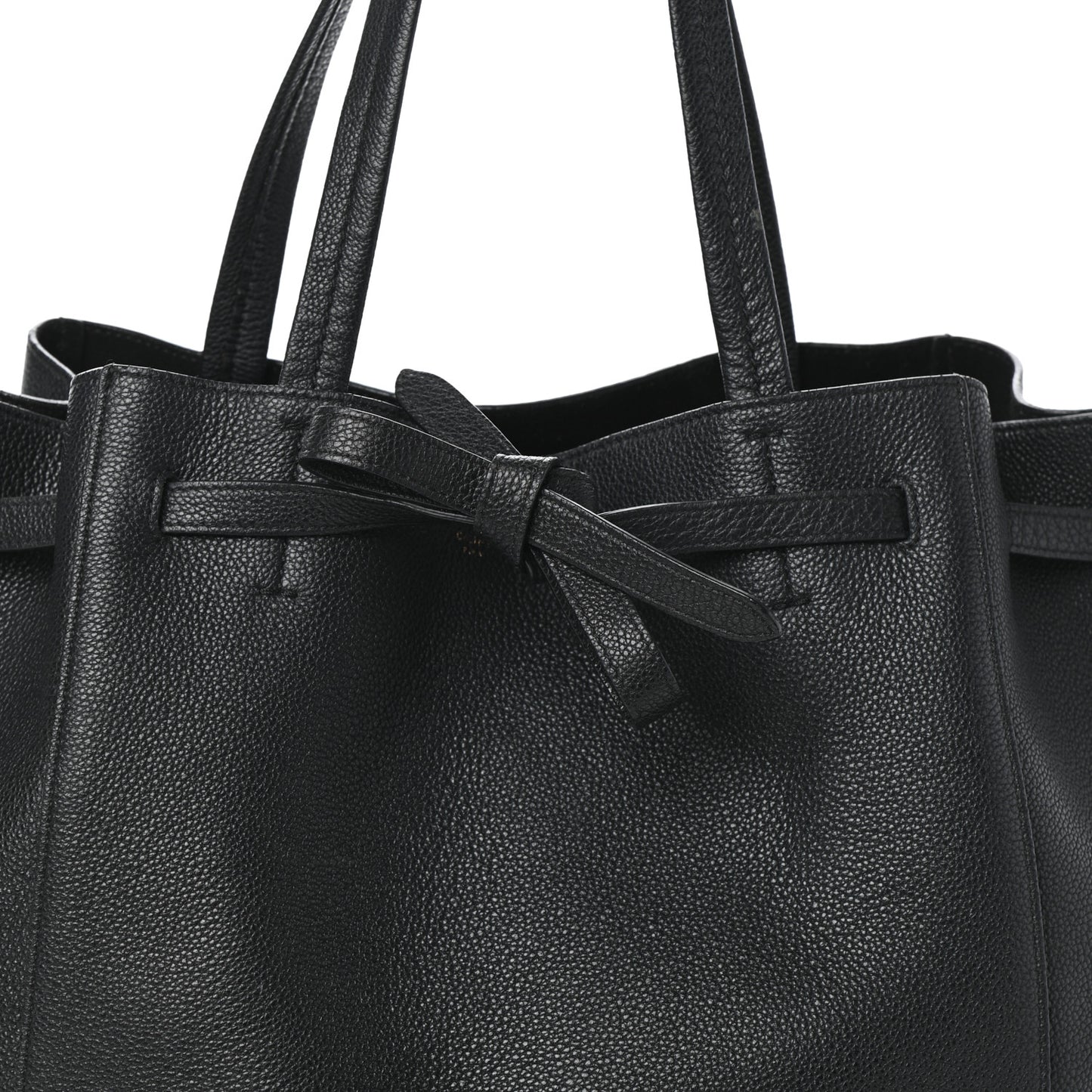 Soft Grained Calfskin Small Belt Cabas Phantom Black
