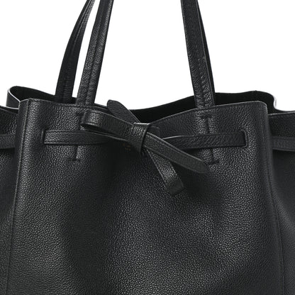 Celine Soft Grained Calfskin Small Belt Cabas Phantom Black 7 of 9