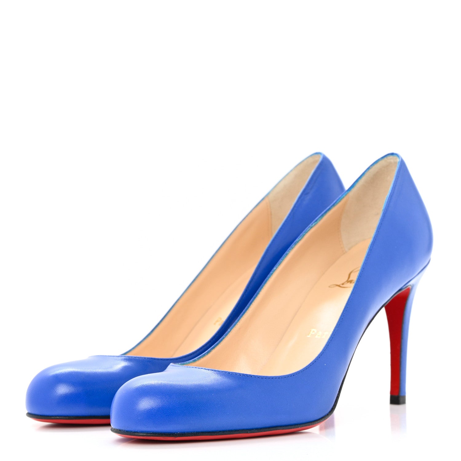 Christian Louboutin Shiny Nappa Simple 85 Pumps 38 Blue 3 of 8