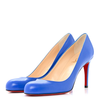 Christian Louboutin Shiny Nappa Simple 85 Pumps 38 Blue 3 of 8