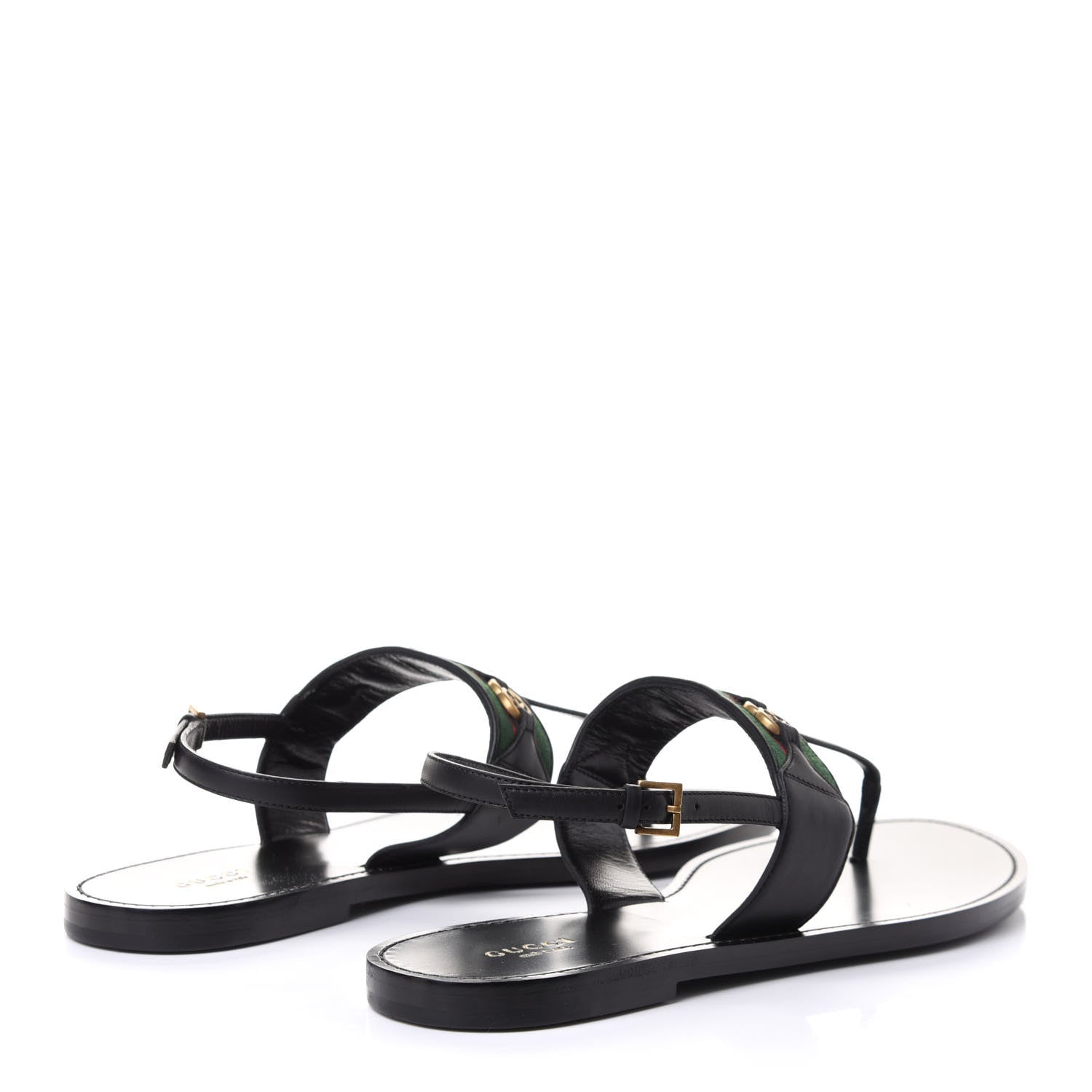 Gucci Nylon Web Lifford Jakarta Sandals 40.5 Black 4 of 10