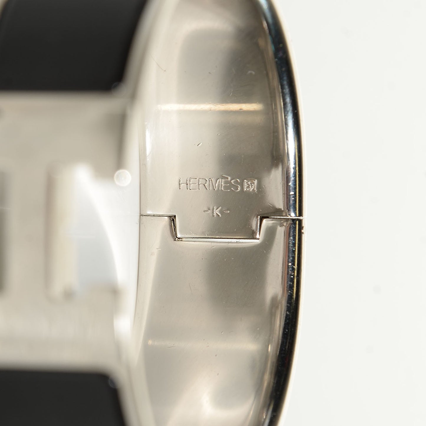 Enamel Wide Clic Clac H Bracelet PM Black