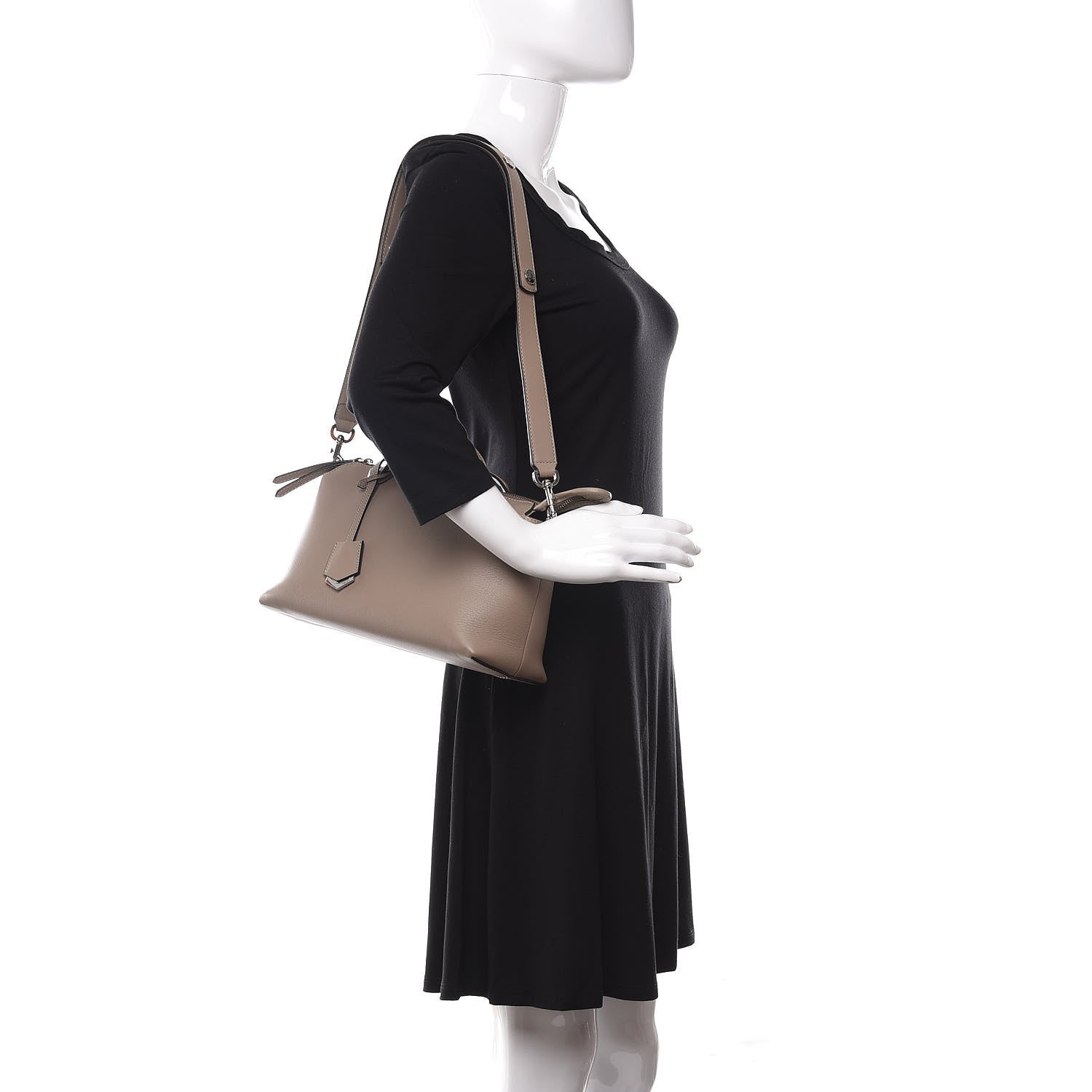 Fendi Vitello Dolce Medium By The Way Boston Bag Tortora 2 of 10