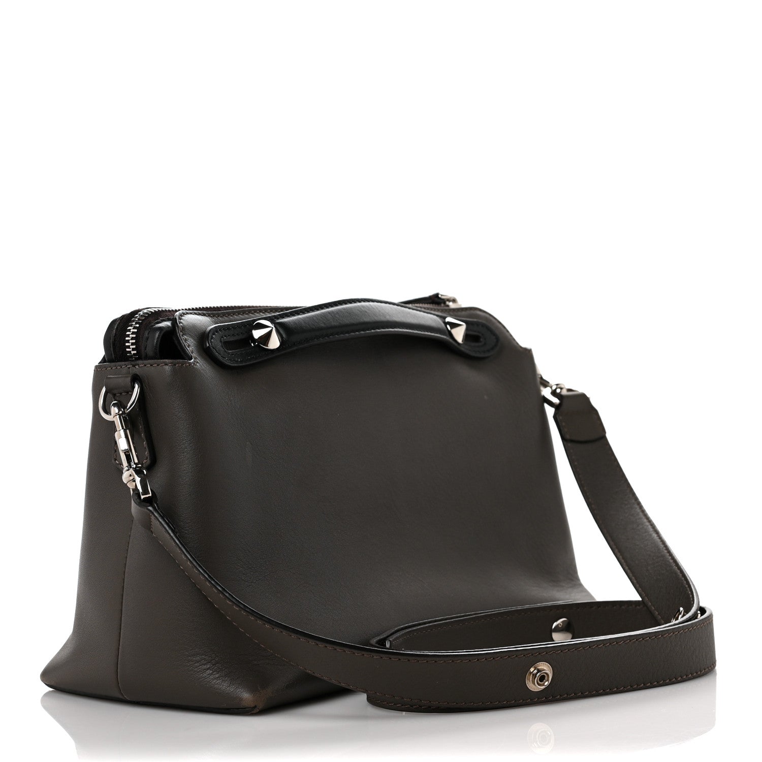 Fendi Vitello Dolce 4 Color Medium By The Way Boston Bag Carbone Grigio Polvere Multicolor 2 of 11