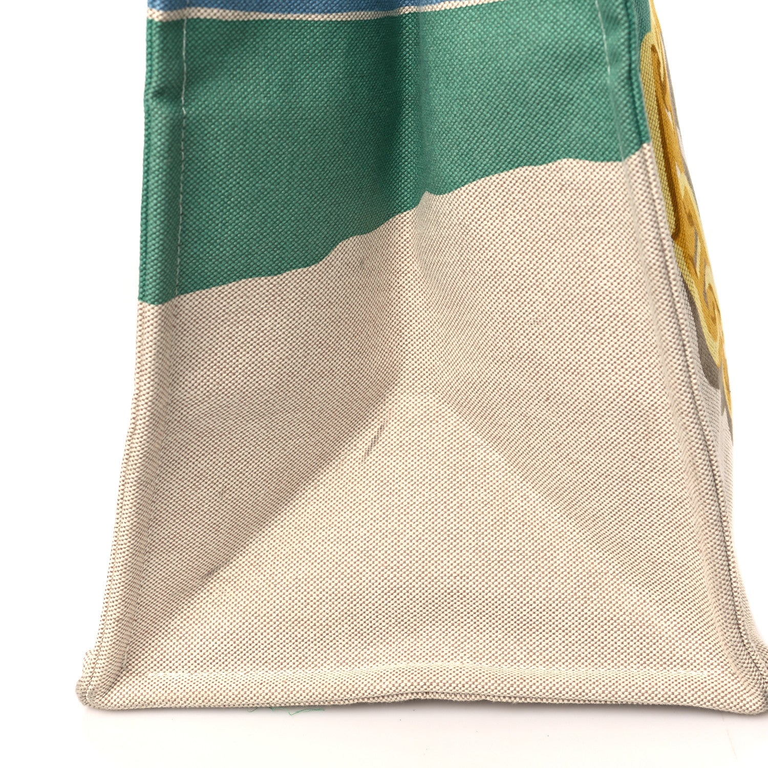 Hermes H Canvas Printed Escale A La Plage Beach Bag Or 12 of 13