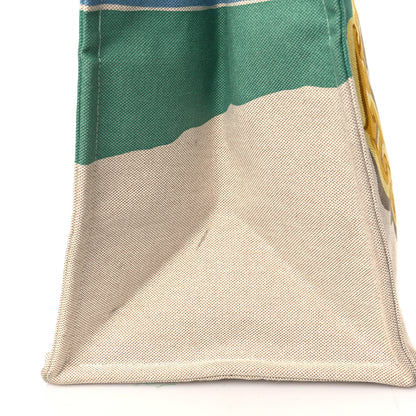 Hermes H Canvas Printed Escale A La Plage Beach Bag Or 12 of 13