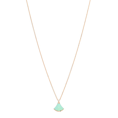 Bulgari 18K Rose Gold Diamond Turquoise Divas' Dream Pendant Necklace 1 of 4