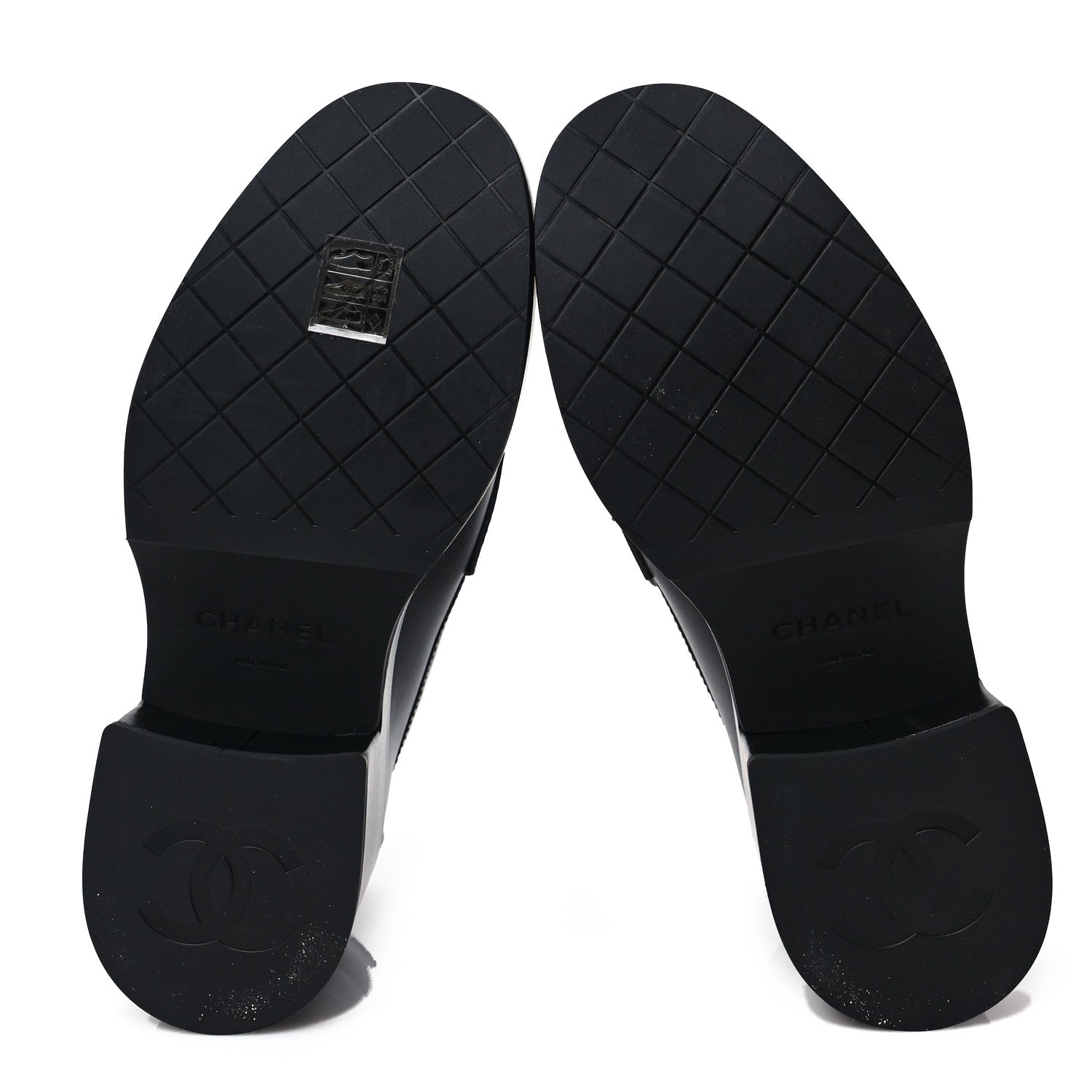 Chanel Calfskin CC Platform Loafers 36 Black 6 of 8