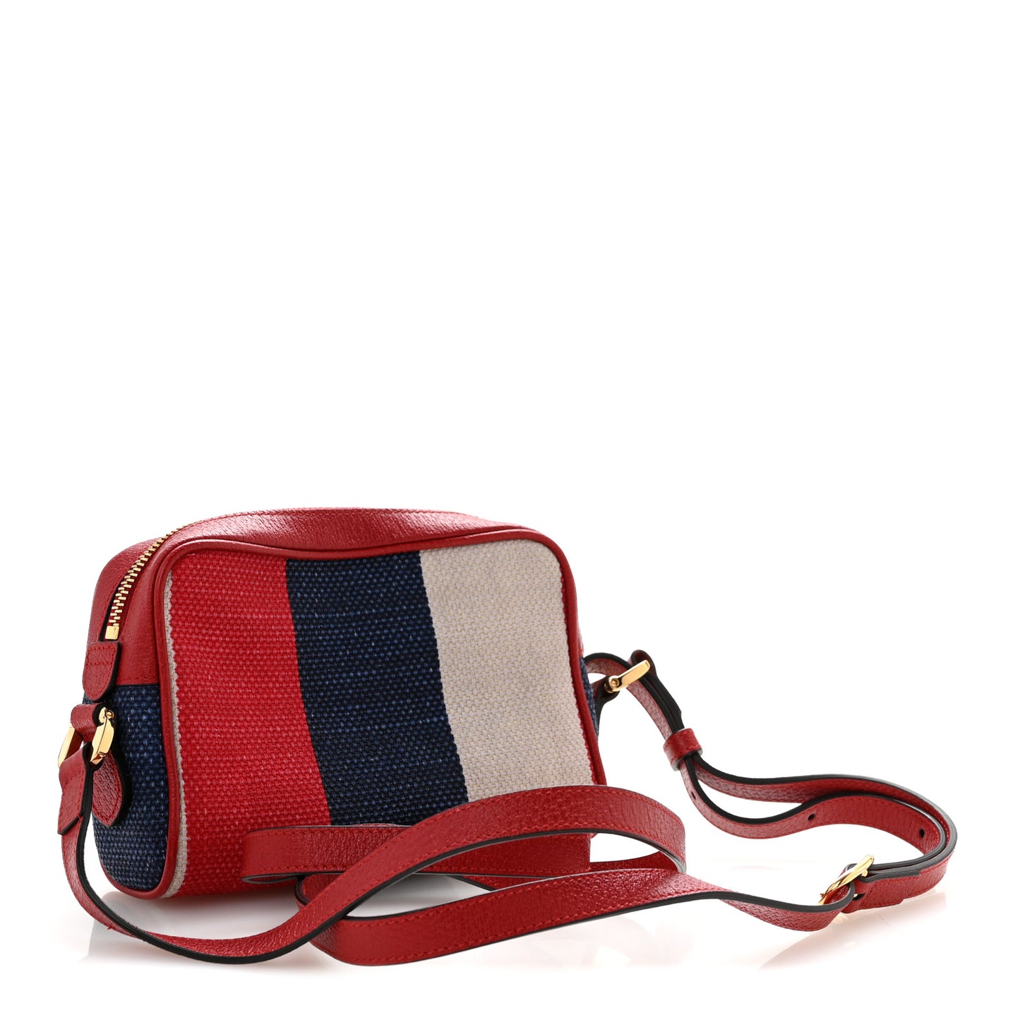 Canvas Sylvie Stripe Mini Ophidia Camera Bag Mystic White Hibiscus Red Maritime