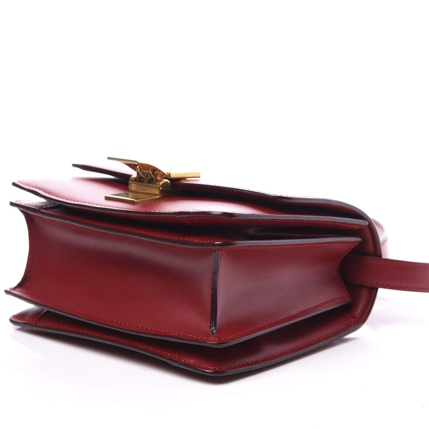 Celine Smooth Calfskin Small Classic Box Flap Bag Red 6 of 9