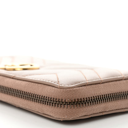 Gucci Calfskin Matelasse GG Marmont Zip Around Wallet Porcelain Rose 9 of 9