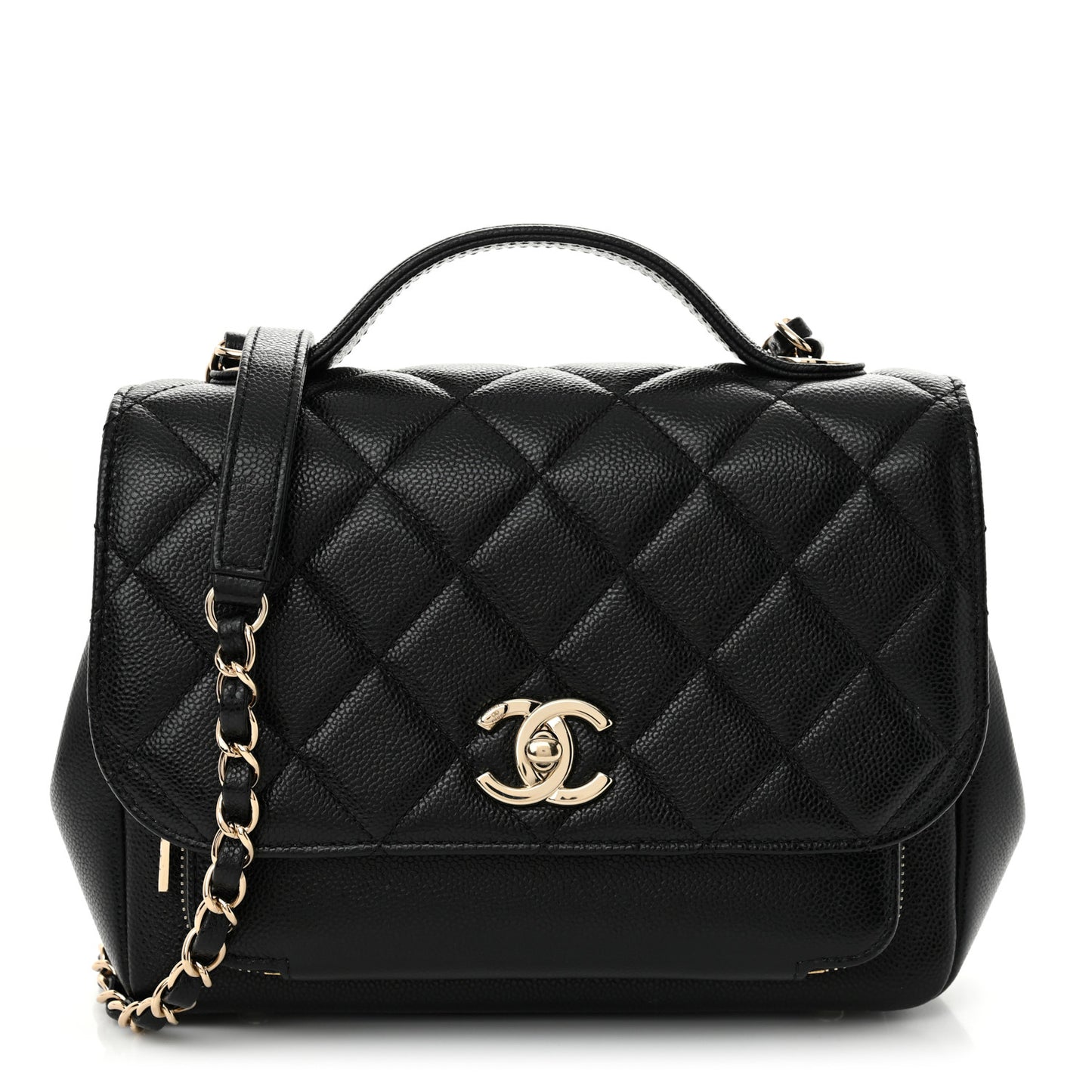 Caviar Quilted Medium Business Affinity Flap Black