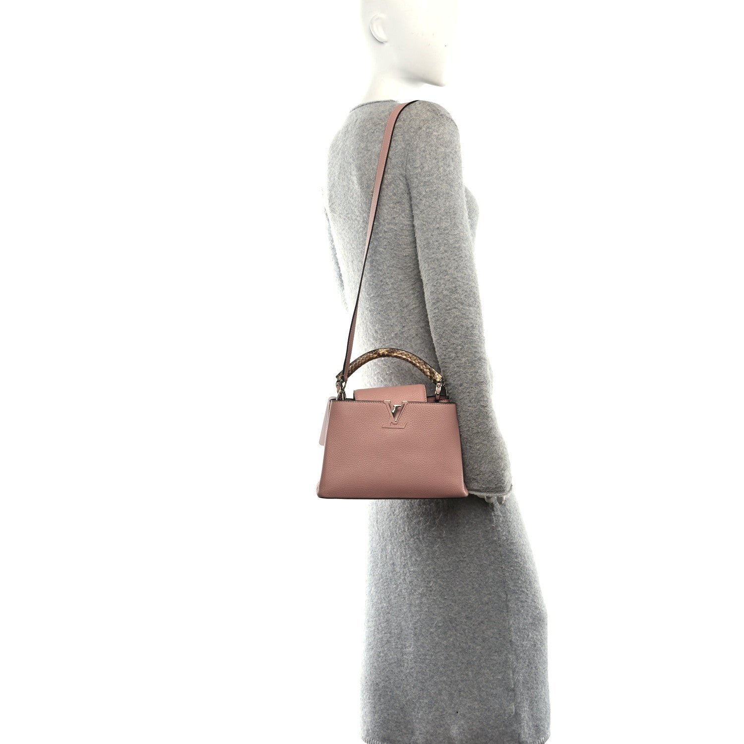 Louis Vuitton Taurillon Snakeskin Capucines BB 2 of 9