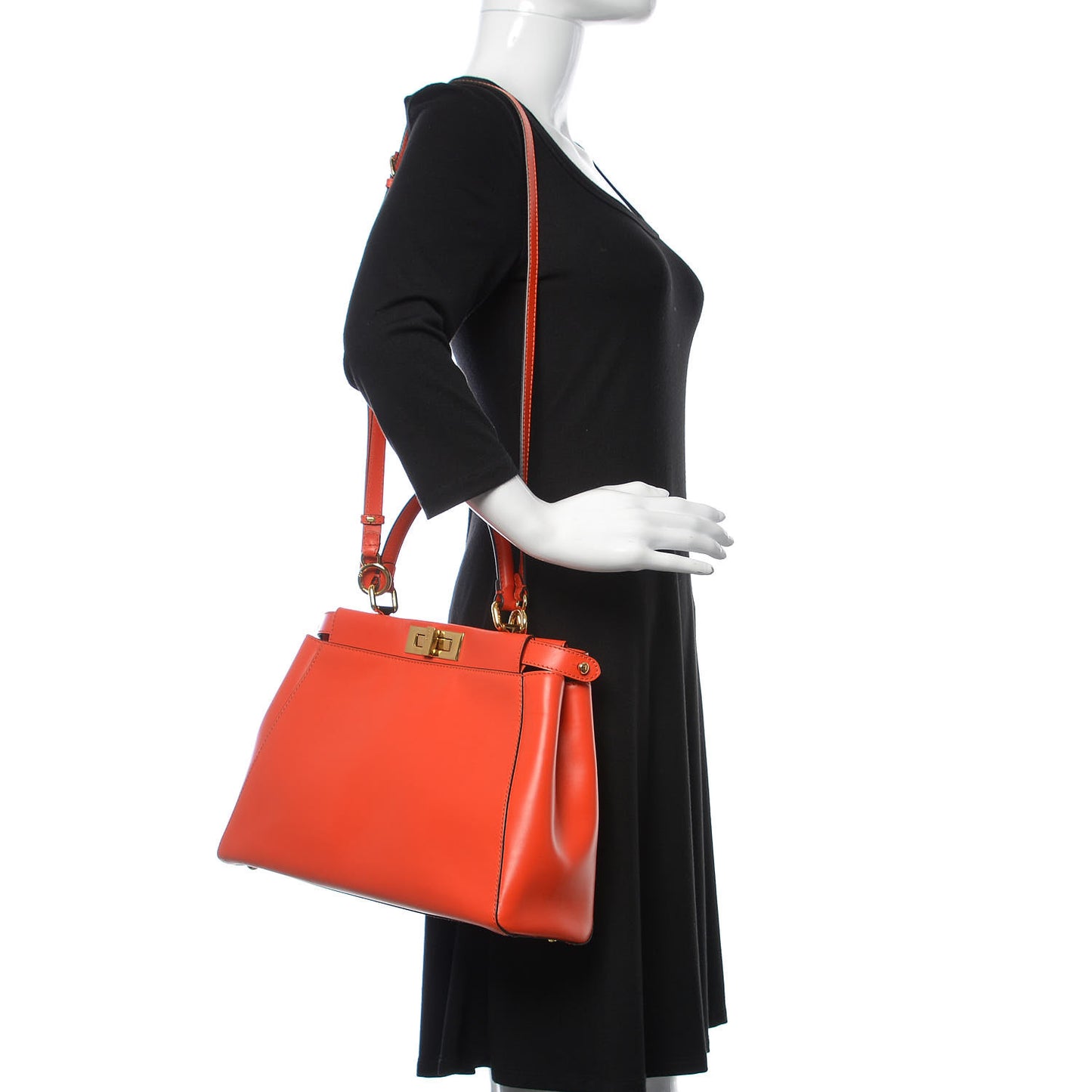 Vitello Morgan Fabric Jacquard Pequin Medium Peekaboo Iconic Satchel Papavero Tobacco Black