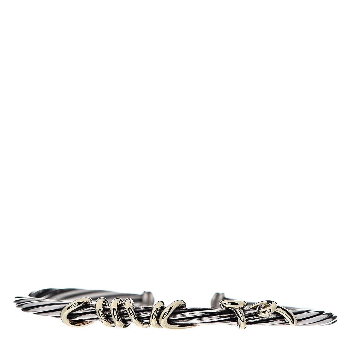Sterling Silver 14K Yellow Gold DY Whispers Te Amo Bracelet