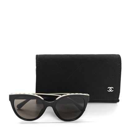Chanel Acetate CC Butterfly Sunglasses 5414-A Black Beige 7 of 7