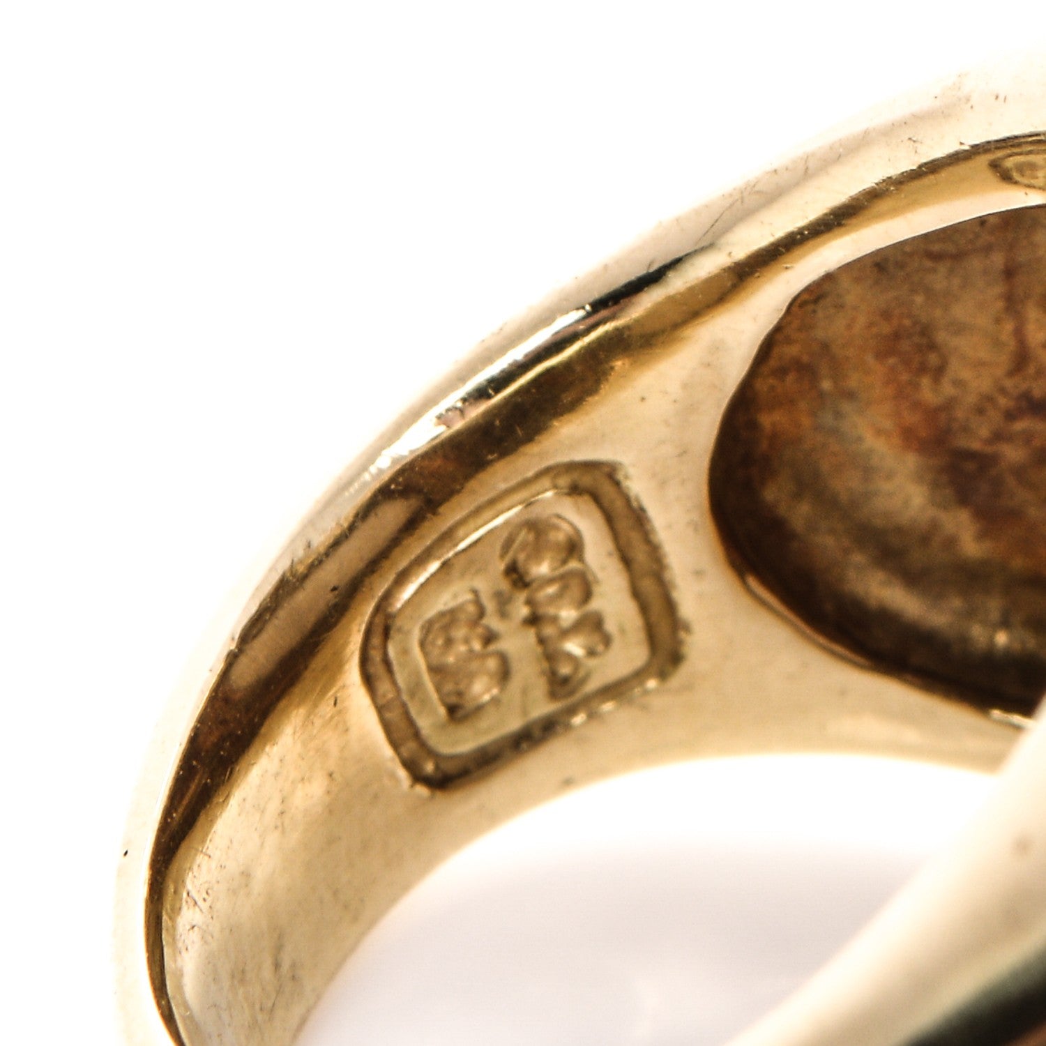 David Yurman 18K Yellow Gold Diamond White Agate 14mm Albion Statement Ring 50 5.25 4 of 6