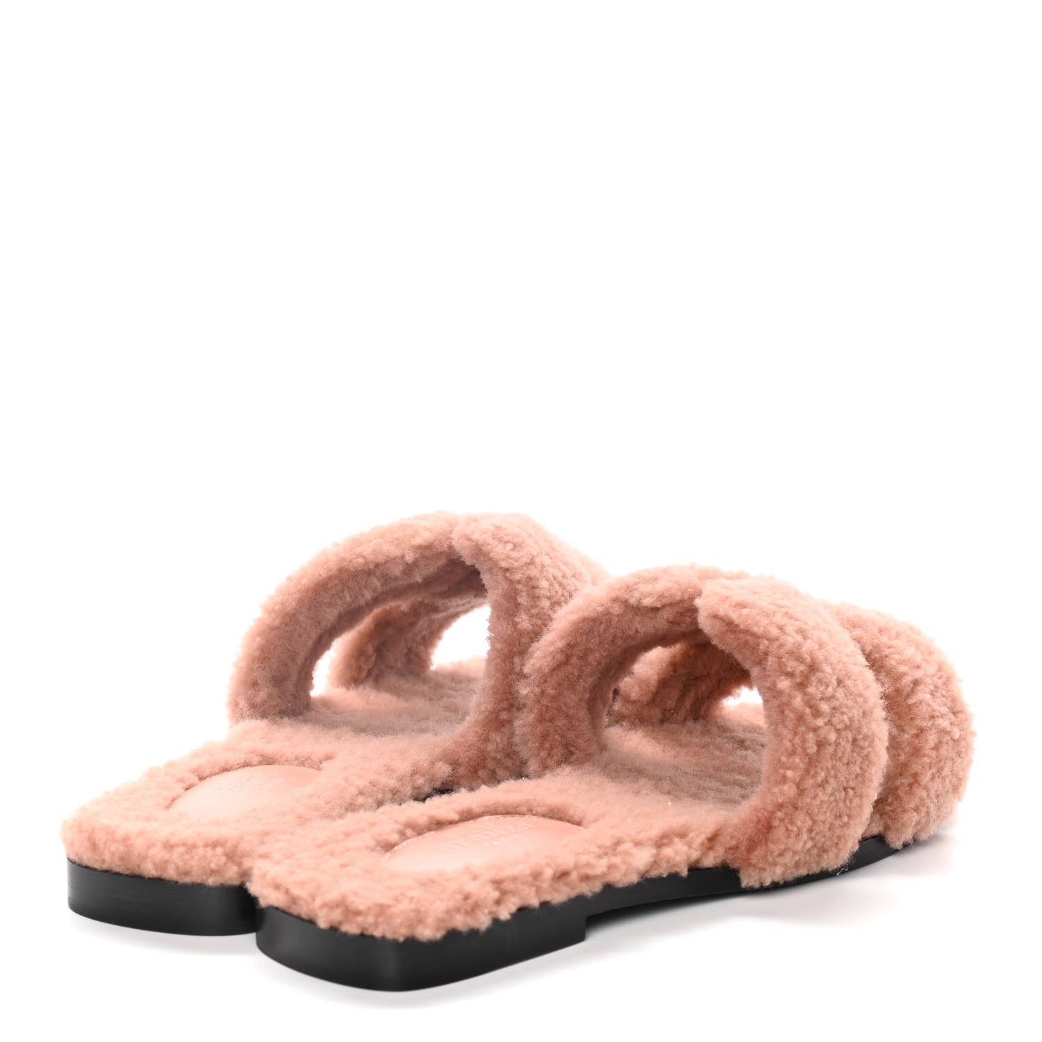 Hermes Woolskin Oran Sandals 35 Rose Aube 4 of 11