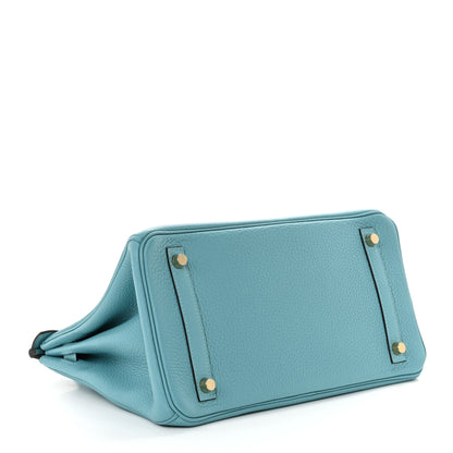 Hermes Taurillon Clemence Birkin 30 Bleu Saint Cyr 4 of 14