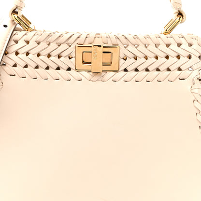Fendi Nappa Interlace Mini Peekaboo Iconic Satchel Camelia 8 of 11