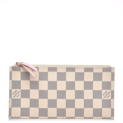 Louis Vuitton Damier Azur Felicie Chain Wallet Zippered Insert Rose Ballerine 1 of 6