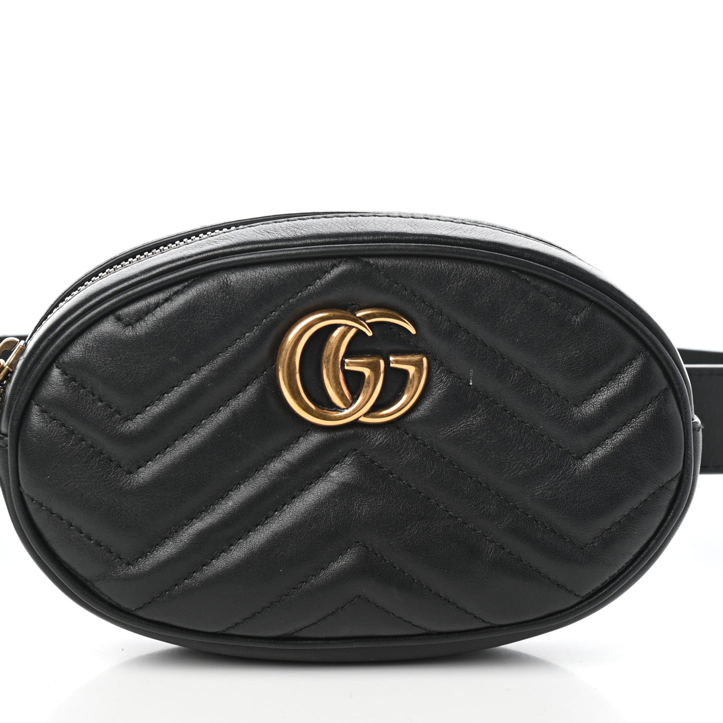 Calfskin Matelasse GG Marmont Belt Bag 75 30 Black