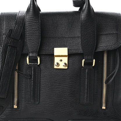 3.1 Phillip Lim Textured Calfskin Medium Pashli Satchel Black 10 of 10